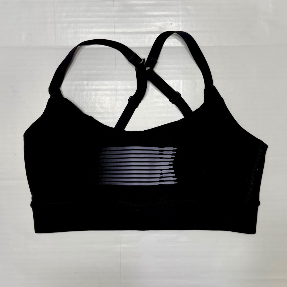 Savage X Fenty Womens Black‎ Graphic Racerback Sports Bra Size L US 12/14